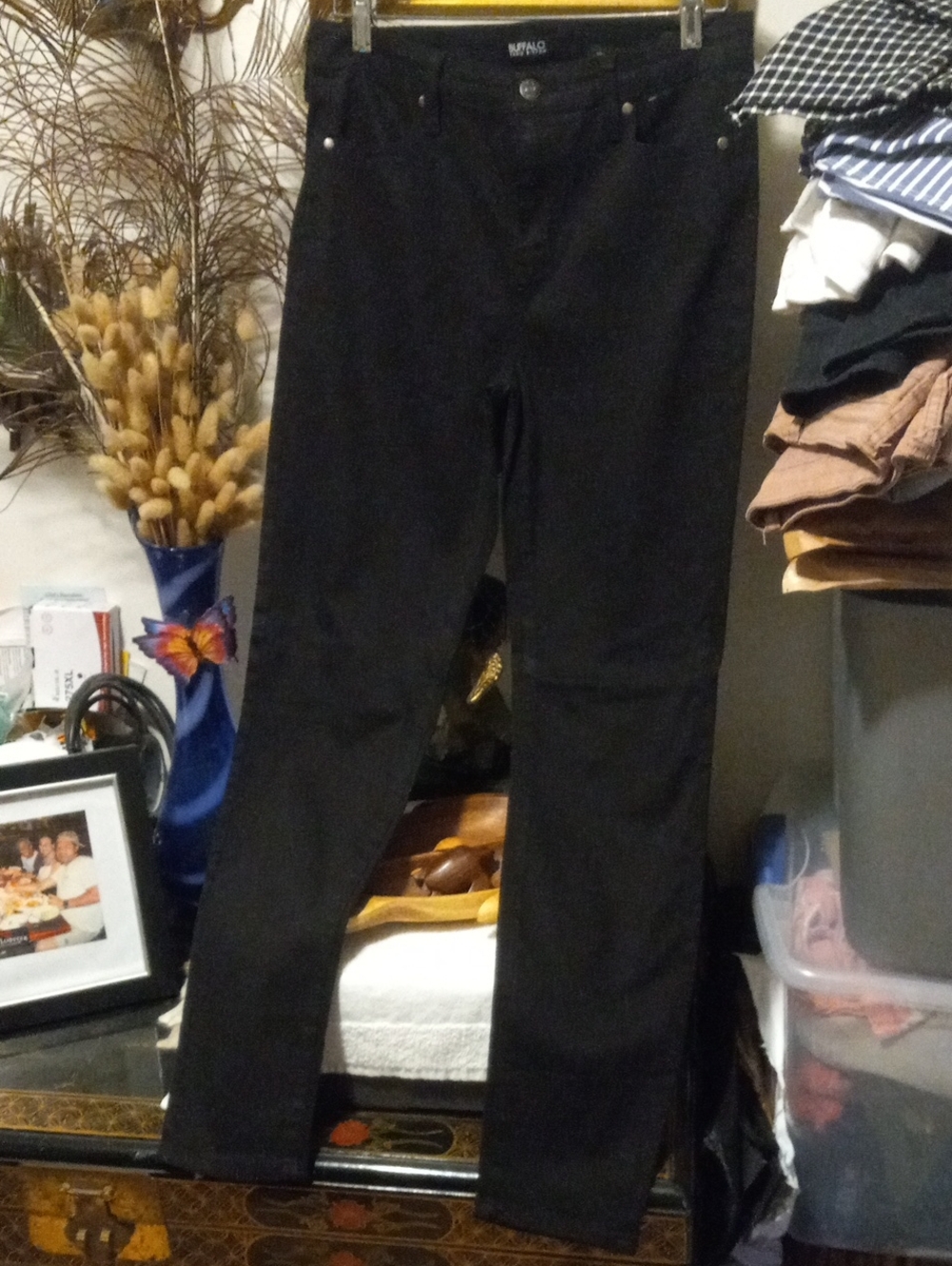Buffalo David Bitton Black Skinny Straight Pants NWOT